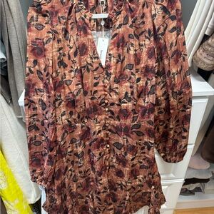 Heartloom Rust and Black Floral dress